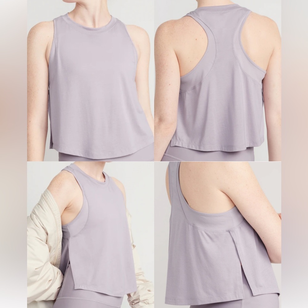 NWT Sleeveless UltraLite All-Day Performance Cropped Top, Wanderlust (Purple)